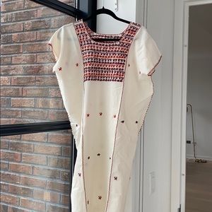 Hand embroidered Mexican dress